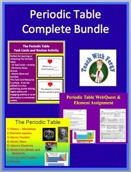 Preview of Periodic Table Complete Bundle - Lesson, WebQuest, Task Card and Inquiry Project