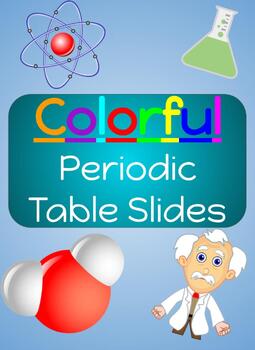 Preview of Periodic Table Decor Slides Colorful Editable Printable