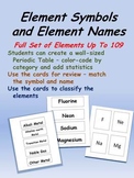 Periodic Table Element Cards - Set of Name Cards and Set o