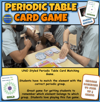 Preview of Periodic Table Elements: UNO Style Matching Printable Card Game