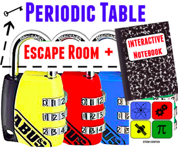 Preview of Periodic Table Escape Room & Chemistry Interactive Notebook