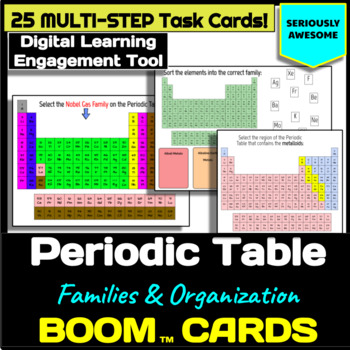 Preview of Periodic Table Families (Groups) Boom Cards - Digital Task Cards