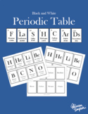 Periodic Table Flashcards - Black and White