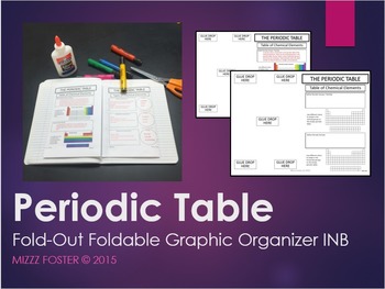 Preview of Periodic Table: Graphic Organizer, Fold-Out Foldable, Interactive Notebook
