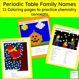 Periodic Table Groups Color Worksheet  - Family Names - Ch