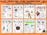 Periodic Table Halloween Science Posters, Halloween Decor,
