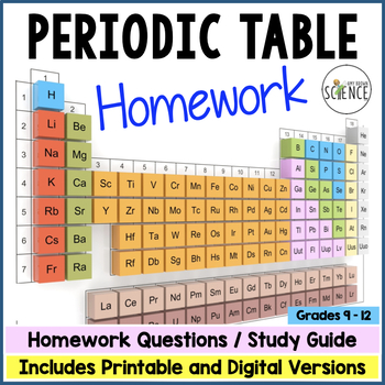 Preview of Periodic Table of Elements and Trends Worksheets