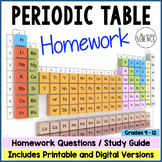Periodic Table of Elements and Trends Worksheets