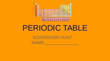 Preview of Periodic Table Hunt: Google classroom or Powerpoint assignment