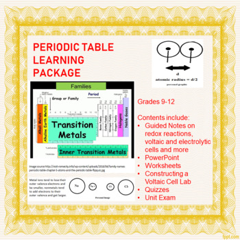 Preview of Periodic Table Learning Package (Distance Learning)