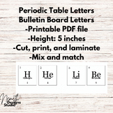 Periodic Table Letters: All 118 elements! 5 inch Science B