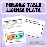 Periodic Table License Plate Activity - Creative Project