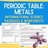 Periodic Table Metals: Informational Science Passages & Wo
