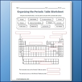 Periodic Table Organization Labeling Worksheet - Science |