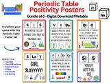 Periodic Table Poster Set, Positive Vibes, Science, STEM, 