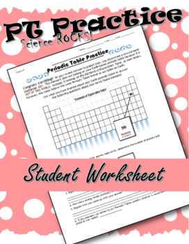 Preview of Periodic Table Practice - PT Trends Worksheet