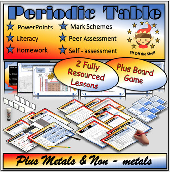 Preview of Periodic Table & Properties of Metals and Non-metals Two Lessons Plus Board Game