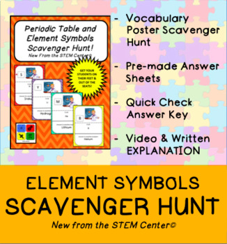 Preview of Periodic Table Scavenger Hunt