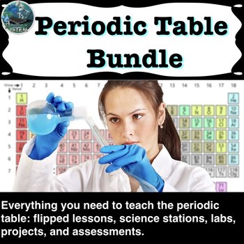 Preview of Periodic Table of elements worksheets 5E science lesson periodic table project