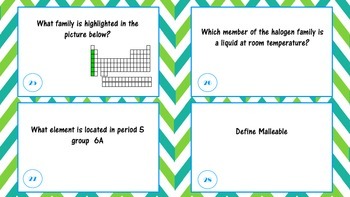 Preview of Periodic Table Task Cards