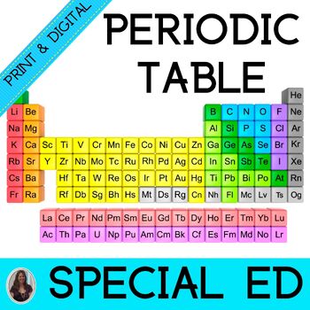 Preview of Periodic Table of the Elements Worksheets Special Education Atoms and Elements
