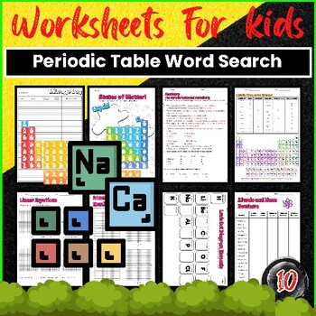 Preview of Periodic Table Word Search Worksheet