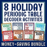 Periodic Table Worksheet BUNDLE Year Long Holiday Science