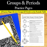 Periodic Table Worksheets - Groups and Periods Handouts - 
