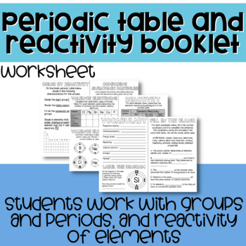 Preview of Periodic Table and Reactivity Booklet