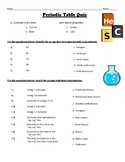 Periodic Table and Valence Electrons Quiz