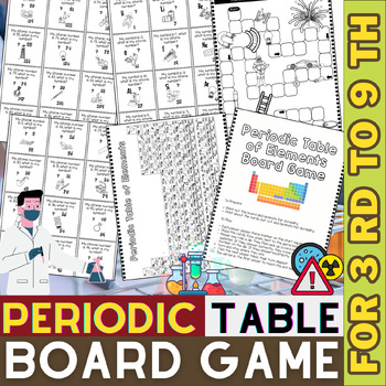 Preview of Periodic Table of Elements Board Game | Chemistry Activities | For 4th to 9th