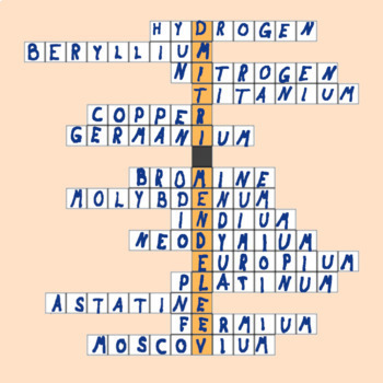 Periodic Table Crossword Worksheets Teaching Resources Tpt