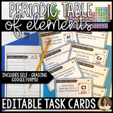 Periodic Table of Elements Task Cards - Editable and Googl