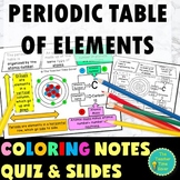 Periodic Table of Elements Notes & Slides Coloring Activit