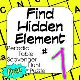 Periodic Table of Elements Scavenger Hunt Puzzle #1 Find t