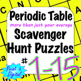 Periodic Table of Elements Scavenger Hunt Puzzles Complete
