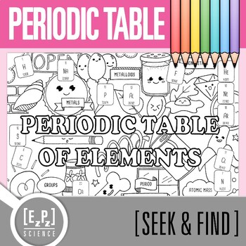 Preview of Periodic Table of Elements Search Activity | Seek and Find Science Doodle