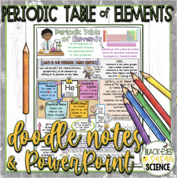 Preview of Periodic Table of Elements Doodle Notes & Quiz + PowerPoint