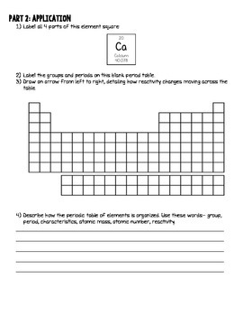 Periodic Table of Elements Vocabulary Worksheet w/ Answer ...