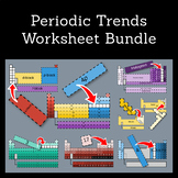 Periodic Trends Cutout and Coloring Worksheet Bundle