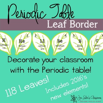 sexual cabin Head Periodic table leaf border by Jen Siler's Classroom | TPT