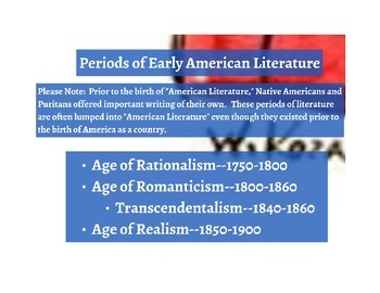 research paper on early american literature