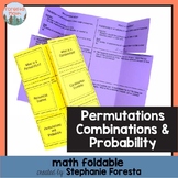 Permutations, Combinations, and Probability Foldable