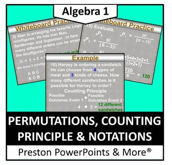 Preview of Permutations, Counting Principle and Notations in a PowerPoint