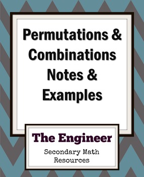 Preview of Permutations and Combinations Notes and Examples