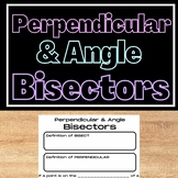 Perpendicular & Angle Bisectors|High School Interactive No