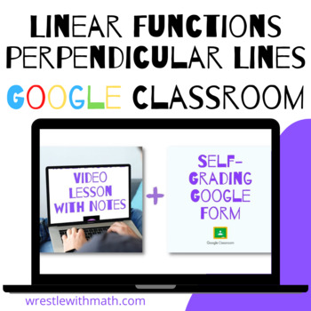 Preview of Perpendicular Lines - (Google Form & Video Lesson!)