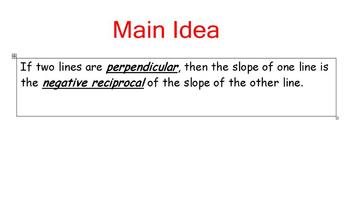 Preview of Perpendicular Lines Lesson