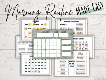 Preview of Perpetual Calendar | Morning Routine Calendar | Busy Book Printable | Homeschool