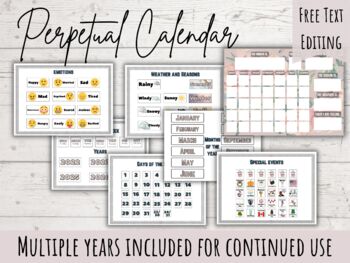 Preview of Perpetual Calendar | Morning Routine Calendar | Busy Book Printable | Homeschool
